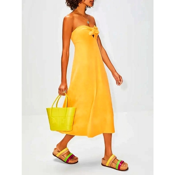 Zimmermann Jeannine Terry Cloth Resort Bow Tie Front Midi Dress - Picture 9 of 15